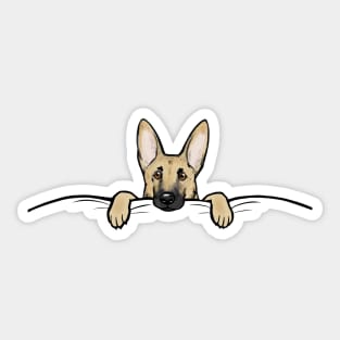 Cute German Shepherd Dog Peeking Sticker